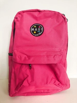Maui & Sons Hot Pink Backpack Daypack Brand New Travel School Sport Casual 18L