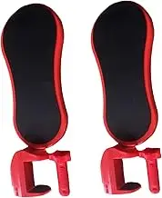 LeeQinersw 2X Arm Rest for Desk Clamp on Computer Arm Rest Ergonomics Multifunctional Gifts Desk Extenders Wrist Support Pad for, Red