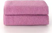 Top Towels - Plus - Large Bath Towels - Bath Towels - 2 Hand Towels or Sink- 50x100cm - 100% Cotton - Mauve