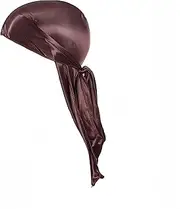 [Proumhang] Long Tail Durag,Pirate Hair Cap,Like Silk Bandana Satin Head Scarf for Men Women,Wave Headbands,Sleeping Square Scarf,Wide Headwraps,Hip-hop and Daily Decoration