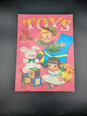 Whitman TOYS TO COLOR COLORING BOOK 1967 USA Vintage UNUSED No Markings