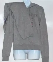 Victoria's Secret Pink Bling Sequin Full Zip Hoodie & Signature Fit Pant XS NWT