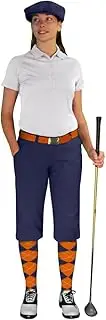 [Golf Knickers] Ladies Select A Style Golf Knicker Outfit - Matching Golf Cap - Navy