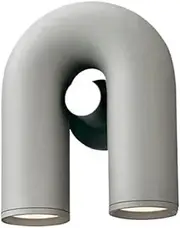 Nordic LED Wall lamp U-Shaped lamp Bedroom Bedside Living Room Corridor Indoor lamp(Gray)