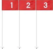 Golf Flag for Putting Green 188cm, Golf Flagstick for Yard Indoor Garden, Mine Golf Pin Flag Pole for Golf Course Practice