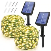 2 Pack Solar String Lights Total 480LED 158FT, IP67 Waterproof String Lights ...