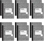 TOPS Composition Book, Grid Notebook, Quad Ruled, 4 Squares/Inch, 9.75 x 7.5-Inches, 80 Sheets, Black/White, Box of 12 Books (63786)