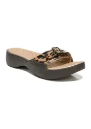 New! DR. SCHOLL's ~Sizes 8-9-10~ Rock On Leopard Print Sporty Slide Sandals