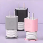 3Pcs Type-C Fast Charger Silicone Protective Cover 20W 18W Data Cable Winder