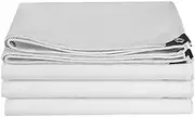 Small Multipurpose Cover, White Sheet 500g/m² Heavy Duty Tarp Cover Suitable for Reinforced Edges of Roofs, Camping, Patios, Swimming Pools, Boats Cover(1.5x2m)