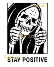 Sublimation Print Stay Positive Reaper Ready to Press Heat Transfer