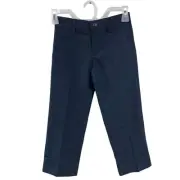 New Cat & Jack Boys 12 Navy Blue PolyRayon Long Adjustable Waist Dress Pants