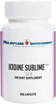 Iodine Sublimes 12.5mg 200 Caplets Compare to Iodoral