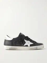 [Golden Goose] Golden Goose - Superstar Distressed Leather Sneakers - Black - IT36 IT 36 Black
