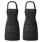 2 Pieces Aprons for Women with Pockets Aprons for Men Womens Kitchen Apron Co...