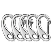 STEE HAWK Heavy Duty Cold Forged Stainless Steel 316 Spring Gate Snap Hook Clip