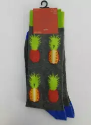 Mossimo Men's Socks Crew socks Pineapple Design Shoe Sizes 8-12 NWT