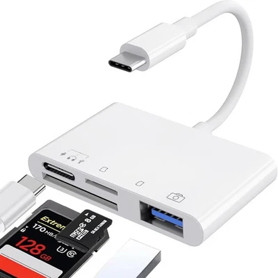 T Tersely 4in1 USB-C Memory Card Reader,Type C OTG Adapter with SD MicroSD/TF US