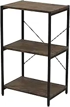 AIS BRN-03RK BR Slim 3 Tiers, Width 11.8 x Depth 11.8 x Height 17.7 inches (30 x 30 x 45 cm), Brown
