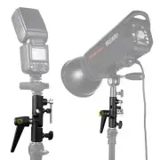 MK Flash Shoe Umbrella Holder Mount Bracket Adapter For Light Stand Tripod 1/4"