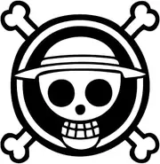 One Piece Anime Logo - Cartoon Decal Vinyl Removable Decorative Sticker for Wall, Car, Ipad, Macbook, Laptop, Bike, Helmet, Small Appliances, Music Instruments, Motorcycle, Suitcase