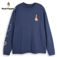 在飛比找Yahoo奇摩購物中心優惠-Hush Puppies T恤 男裝袖片印花圖騰棉質長袖T恤