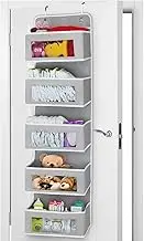 Over The Door Organiser Storage with Hooks, Bedroom Wall Hanging Storage 5 Pocket Clear Window Caddy Hanger for Baby Nursery Bathroom Closet Dorm Room