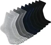 [CaiDieNu] Mens Toe socks Crew Running Five Finger Socks Cotton