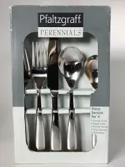 Pfaltzgraff Perennials Lucerne 20 Piece Stainless Flatware Set Service for 4