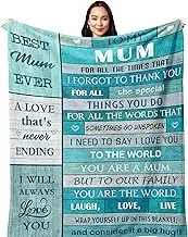 Mum Birthday Gifts, Gifts for Mum, Birthday Gifts for Mum from Daughter/Son, Presents for Mum/Mothers/Mummy, Best Mum Gifts for Christmas/Valentine's Day/Mothers Day, Mum blanket 150X130CM