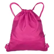 Drawstring Backpack Bag 16.5" x 19.3" Oxford Cloth Bulk Cinch Sack, Rose Red