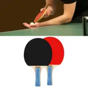 2Pcs Table Tennis Racket With 3 Pong Ball Table Pong Ball Paddle Set For Gy HF