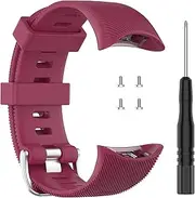 Band intended for Garmin Swim 2 Watch Band, Soft Silicone Replacement Strap Wristband intended for Swim 2 intended for Garmin Swimming Smartwatch (Red)
