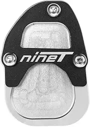 FUSHENGLI Motorcycle Kickstand Side Stand Foot Enlarger Plate Extension Pad Compatible with R Nine T Racer Urban G/S Pure 2017-2023(Silver Logo)