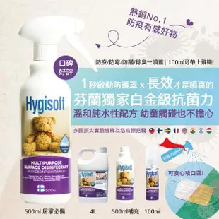 【芬蘭Hygisoft 科威】多用途表面殺菌消毒噴霧 - 500ml(媽媽推薦 防霉防蹣 遠離過敏)