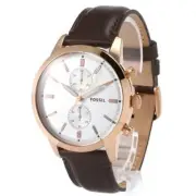 Fossil Men's Townsman Chronograph Java Leather Watch FS5468