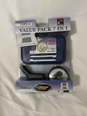 Playtech 7-in-1 Value Pack Accessories Case Nintendo DS Lite Blue New Sealed