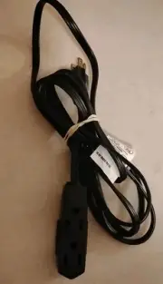 3 Outlet Power Extension Cord 7Ft. 3 Prong New