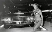 The Aston Martin DB S with Marrianne Broom 1964 Motor Show Car Old Photo