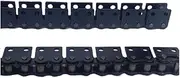 MCMATUTKEQ 1.5M Straight Plate Conveyor Chain Machine Drive Roller Transmission Chain with Single Double Holes Attachment 08B 10A12A16A(16-1 1 Side 2 Hole)