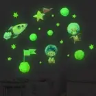 Glow in The Dark Luminous Wall Stickers Cartoon Switch Sticker Kids Room Decor
