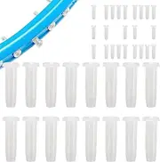 Mxshc Badminton Grommets | 100X Racket Replacement Grommets | Transparent White Nylon Eyelet, Protective Tube for Beginners