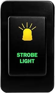 12V 3A ON-OFF Push button Switch STROBE LIGHT for Nissan PATROL GQ (1987~1997) GU Series 1 (1997~2001) AMBER GREEN