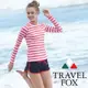 旅狐TRAVEL FOX 大女衝浪裝三件式泳衣C18705