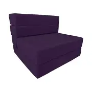 Lounger Folding Foam Mattress, Portable Sleepover Sofa Bed 6 x 32 x 80 Purple