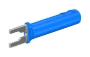 4MM Banana PLUG, 20A, BLUE, Banana Test Connectors, Qty.2 23.0480-23