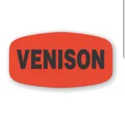 12980 Venison Red Dayglo Meat Deli Label .625” x 1.25” (Case Of 10,000)