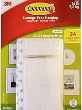 Command Indoor Picture Hanging Strips 34 Large Pairs 68 Strips (Large Strips)