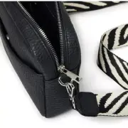 Cross Body Bag in Black Zebra Strap by ALIBI