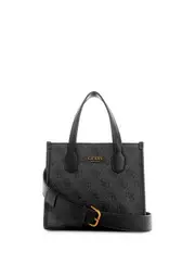 GUESS Women's Black Silvana Dual Mini Tote Bag